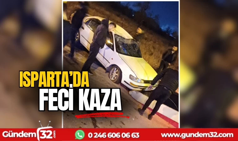 Kontrolden çıkan otomobil kaza yaptı