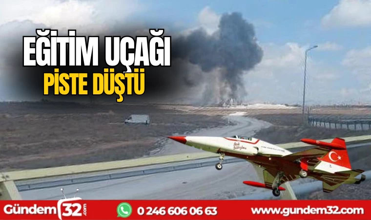 Konya'da eğitim uçağı düştü