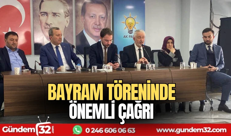 Bayram töreninde önemli çağrı