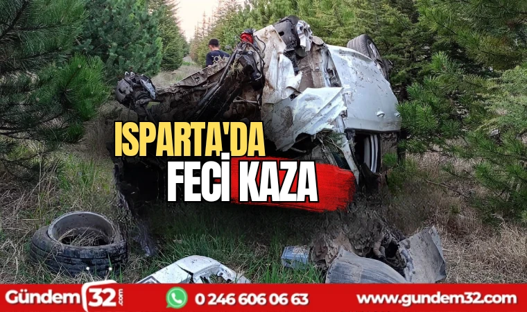 Isparta'da feci kaza