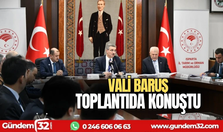 Vali Baruş toplantıda konuştu
