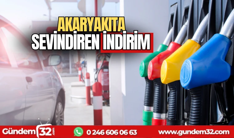 Akaryakıta sevindiren indirim