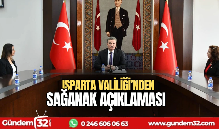 Isparta Valiliği'nden sağanak açıklaması