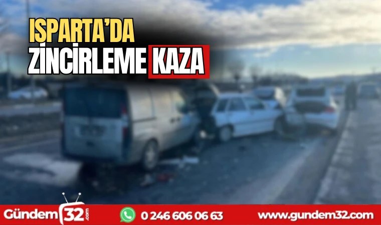 Isparta'da zincirleme kaza