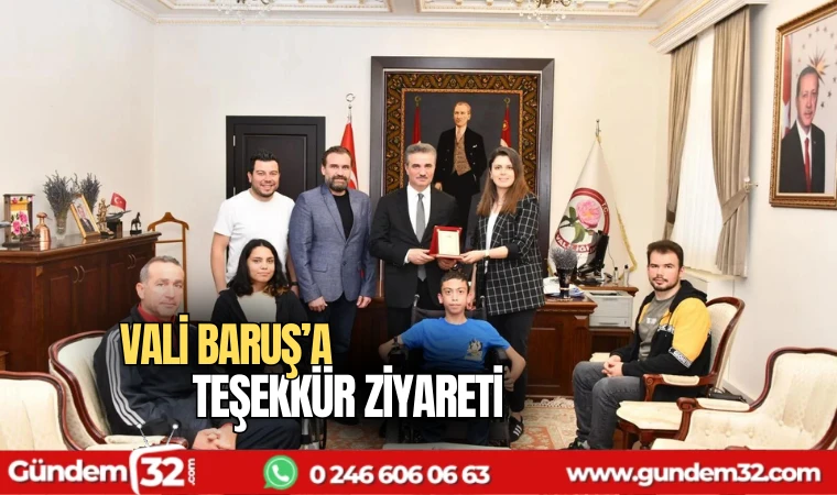 Vali Baruş'a teşekkür ziyareti