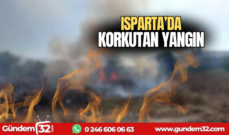 Isparta'da korkutan yangın