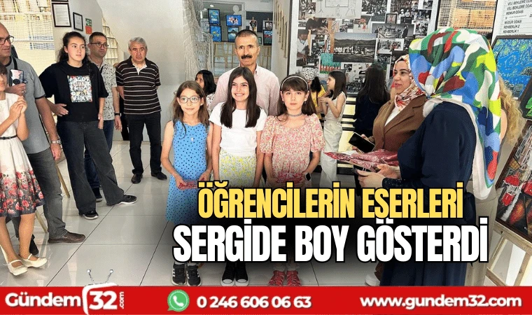 Öğrencilerin eserleri sergide boy gösterdi