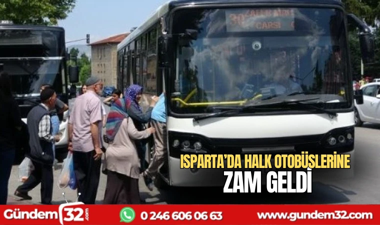 Isparta'da Halk otobüs ücretlerine zam
