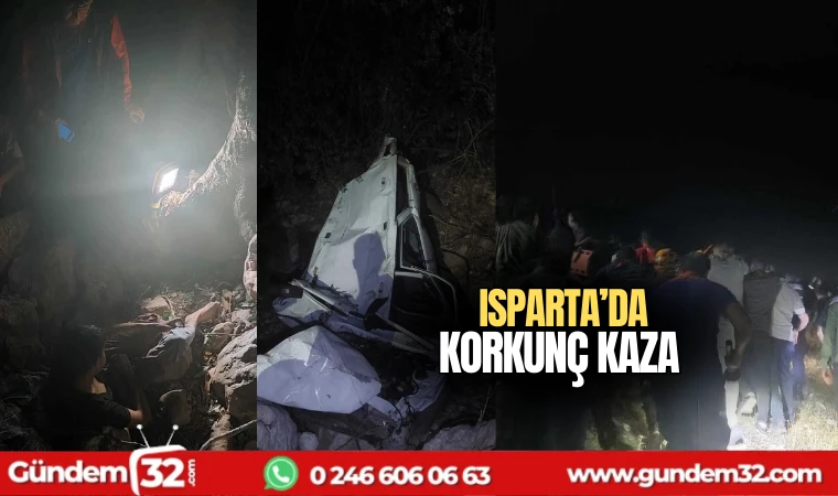 Isparta'da korkunç kaza