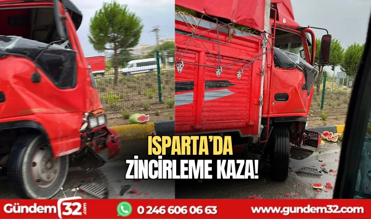 Isparta'da zincirleme kaza