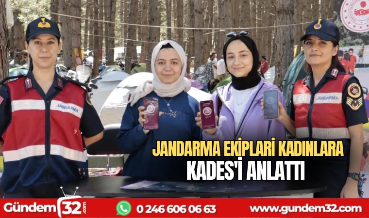 Jandarma ekiplari kadınlara KADES'i anlattı