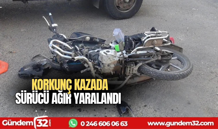 Korkunç kazada sürücü ağır yaralandı