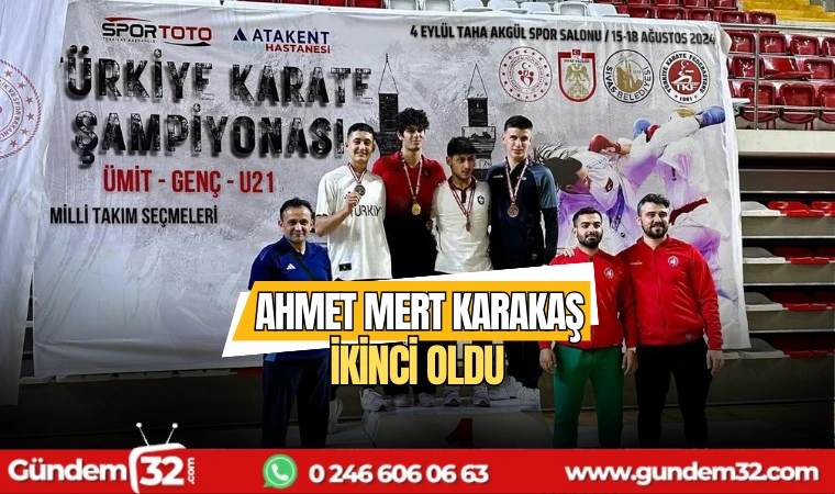Ahmet Mert Karakaş ikinci oldu