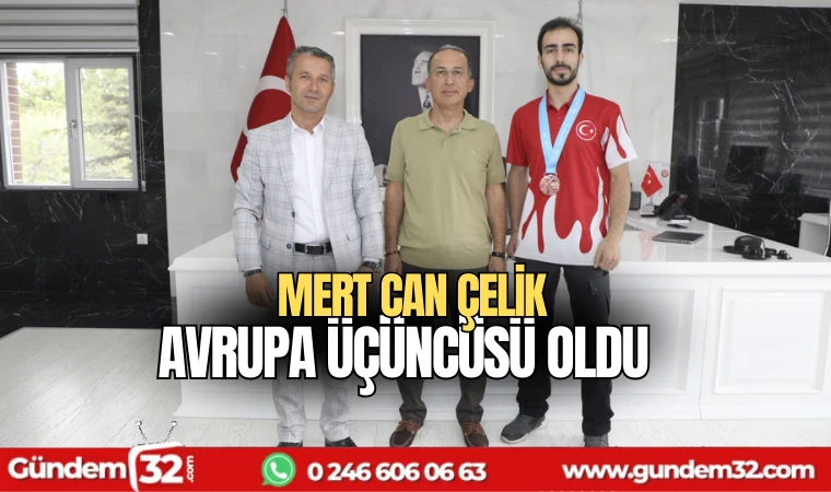 Mert Can Çelik Avrupa üçüncüsü oldu