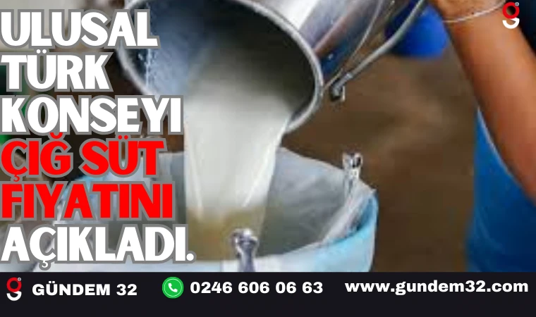 Ulusal Süt Konseyi (USK), üç aylık periyotlarla düzenlenen yönetim kurulu toplantısında çiğ süt tavsiye fiyatını duyurdu.