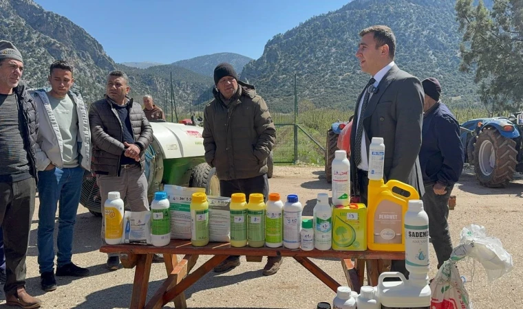 Eğirdir’de çiftçilere bilinçli ilaçlama eğitimi verildi