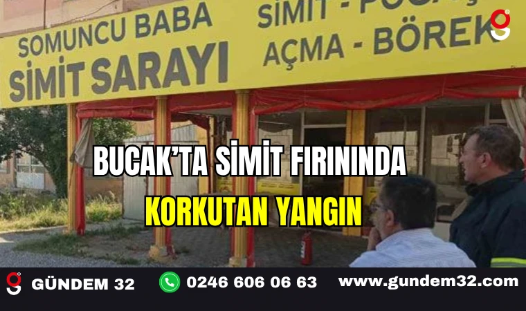Bucak’ta Simit Fırınında Korkutan Yangın