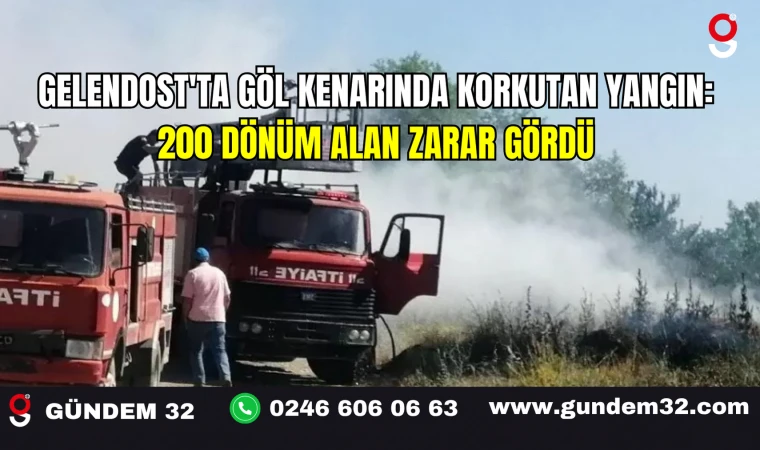 Gelendost'ta Göl Kenarında Korkutan Yangın: 200 Dönüm Alan Zarar Gördü