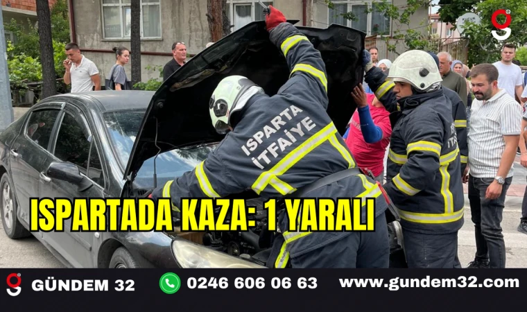 ISPARTA'DA KAZA: 1 YARALI