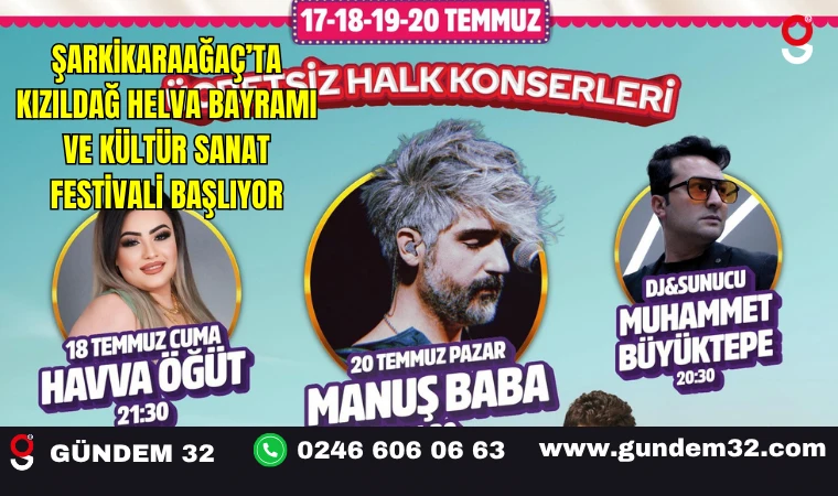 Şarkikaraağaç’ta Kızıldağ Helva Bayramı ve Kültür Sanat Festivali Başlıyor