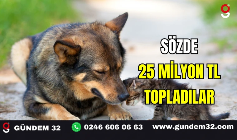 SÖZDE 25 MİLYON TL TOPLADILAR