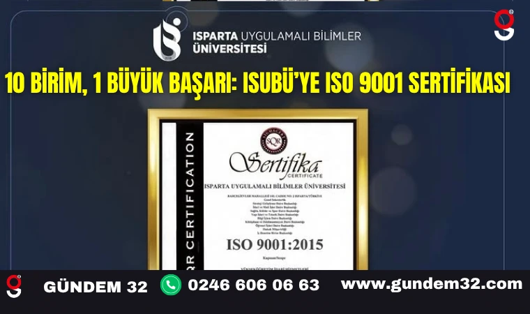 10 Birim, 1 Büyük Başarı: ISUBÜ’ye ISO 9001 Sertifikası