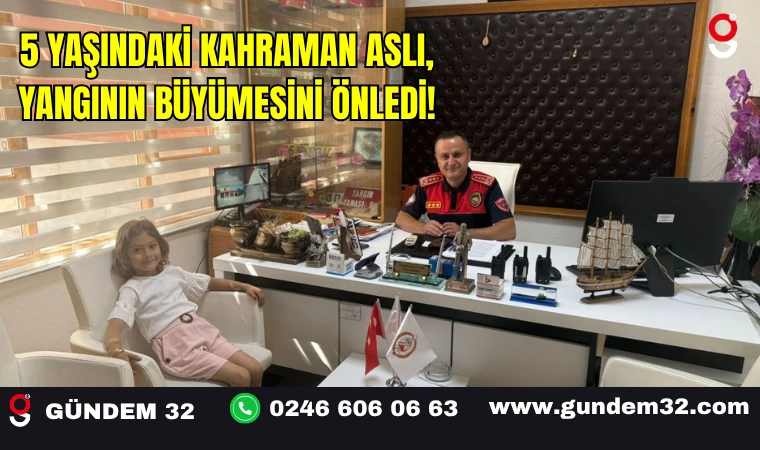 5 Yaşındaki Kahraman Aslı, Yangının Büyümesini Önledi!