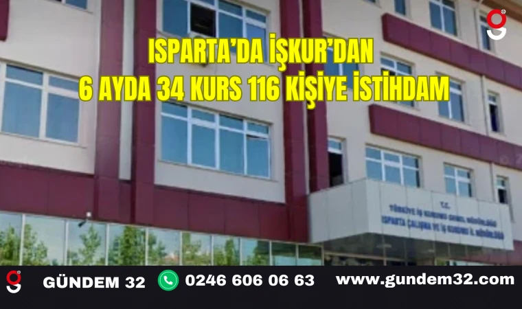 Isparta’da İŞKUR’dan 6 Ayda 34 Kurs 116 Kişiye İstihdam