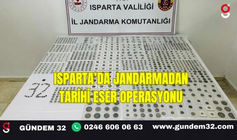 Isparta’da Jandarmadan Tarihi Eser Operasyonu