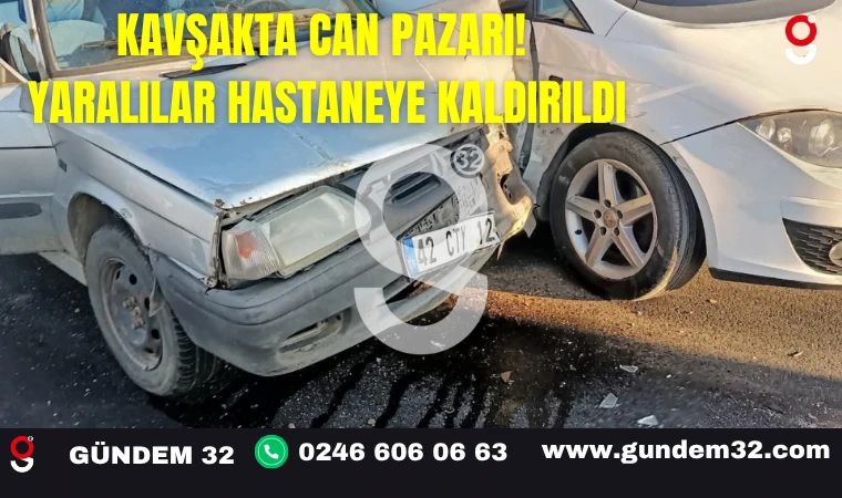 Kavşakta Can Pazarı! Yaralılar Hastaneye Kaldırıldı