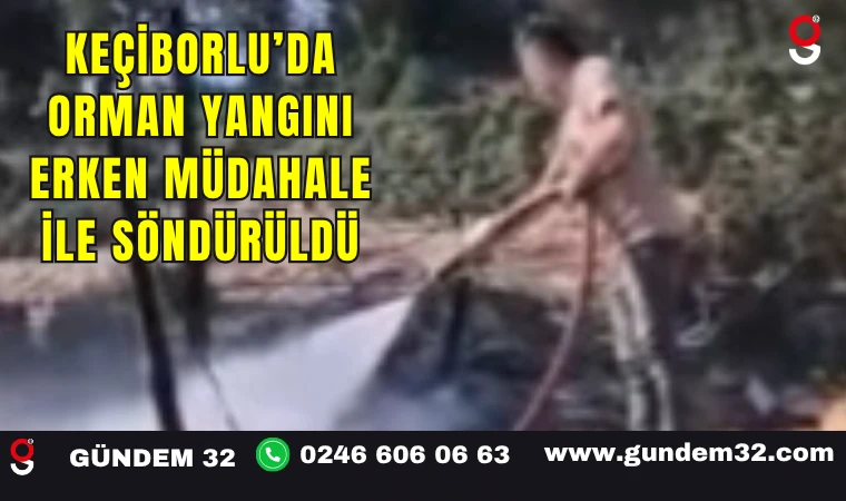 Keçiborlu’da Orman Yangını Erken Müdahale ile Söndürüldü