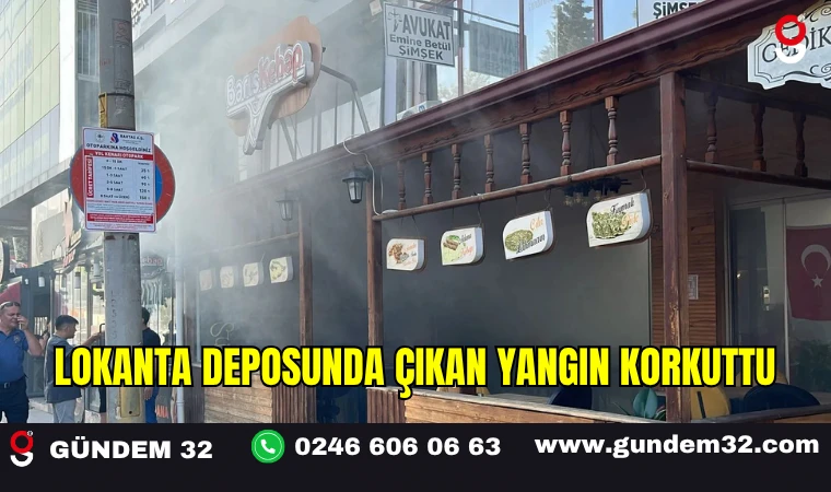 Lokanta Deposunda Çıkan Yangın Korkuttu