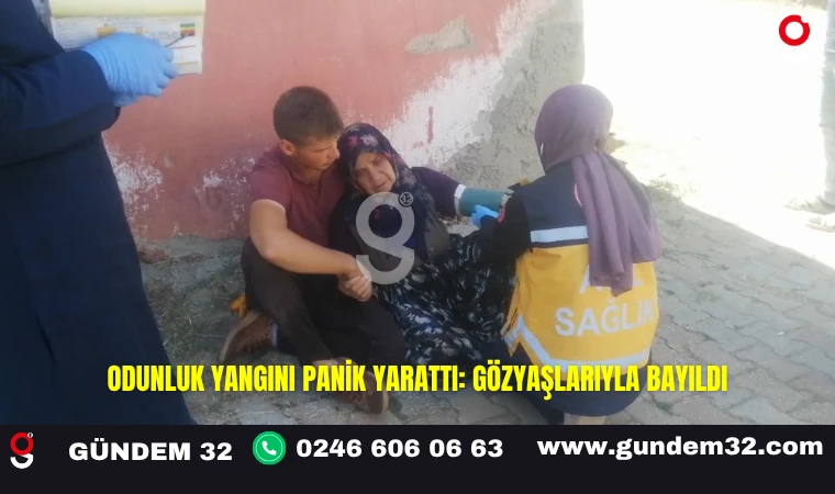 Odunluk Yangını Panik Yarattı: Gözyaşlarıyla Bayıldı