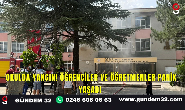 Okulda Yangın! Öğrenciler ve Öğretmenler Panik Yaşadı