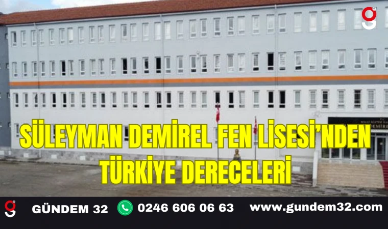 Süleyman Demirel Fen Lisesi’nden Türkiye Dereceleri