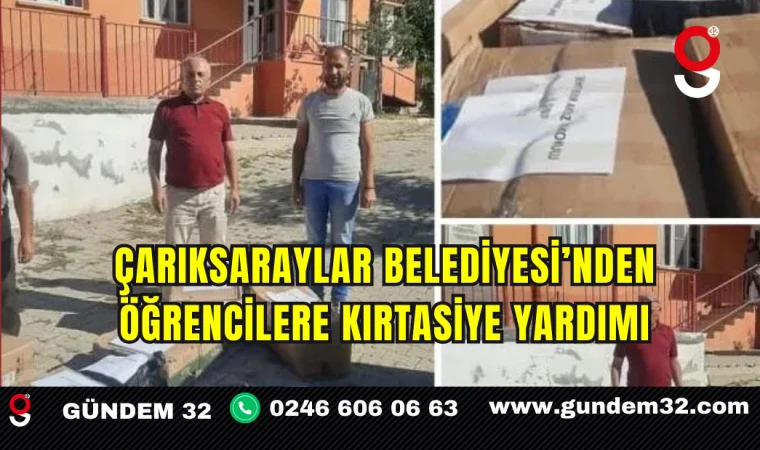 Çarıksaraylar Belediyesi’nden Öğrencilere Kırtasiye Yardımı