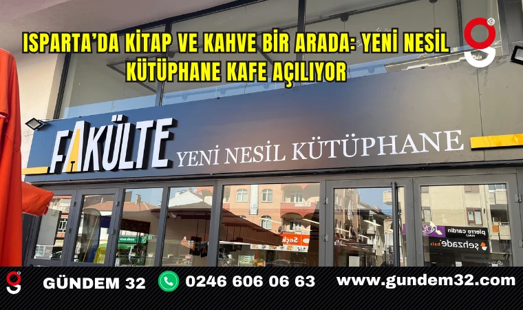 Isparta’da Kitap ve Kahve Bir Arada: Yeni Nesil Kütüphane Kafe Açılıyor