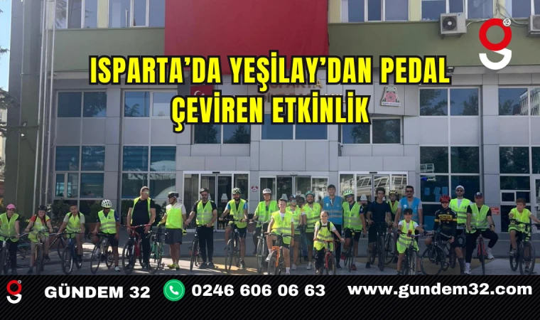 Isparta’da Yeşilay’dan Pedal Çeviren Etkinlik