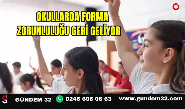 Okullarda Forma Zorunluluğu Geri Geliyor