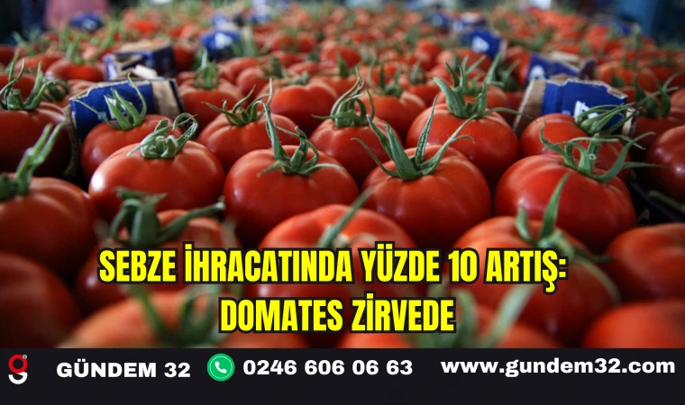 Sebze İhracatında Yüzde 10 Artış: Domates Zirvede