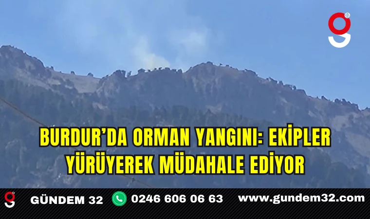 Burdur’da Orman Yangını: Ekipler Yürüyerek Müdahale Ediyor