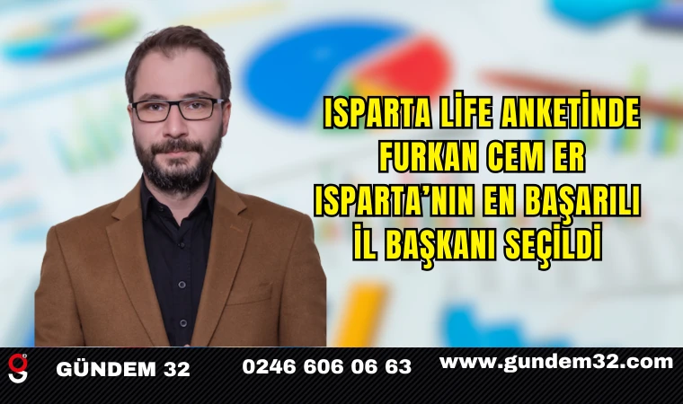 Isparta Life Anketinde Furkan Cem Er Isparta’nın En Başarılı İl Başkanı Seçildi