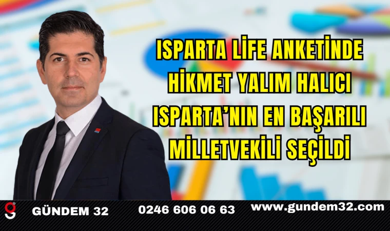 Isparta Life Anketinde Hikmet Yalım Halıcı Isparta’nın En Başarılı Milletvekili Seçildi