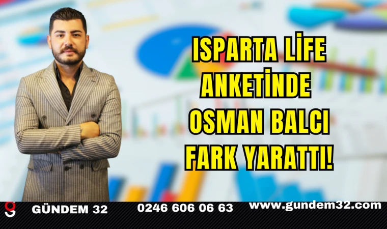Isparta Life Anketinde Osman Balcı Fark Yarattı!