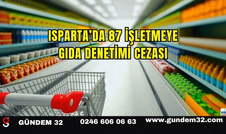 Isparta’da 87 İşletmeye Gıda Denetimi Cezası