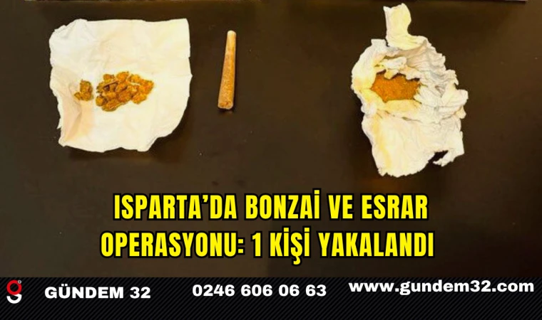 Isparta’da Bonzai ve Esrar Operasyonu: 1 Kişi Yakalandı