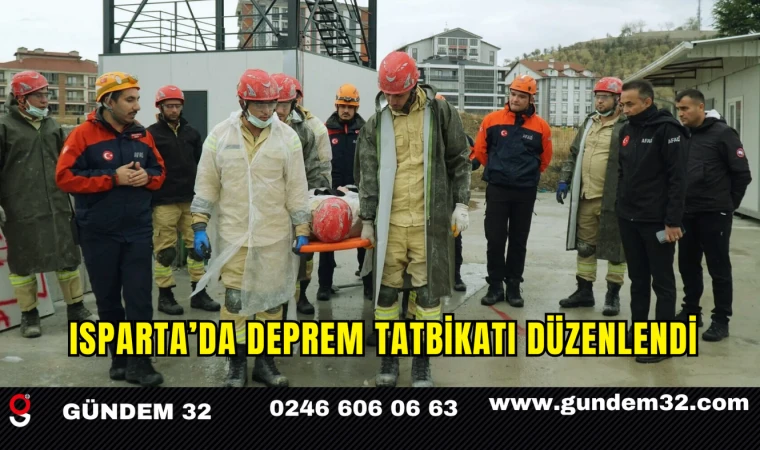 Isparta’da Deprem Tatbikatı Düzenlendi