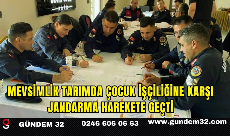 Mevsimlik Tarımda Çocuk İşçiliğine Karşı Jandarma Harekete Geçti