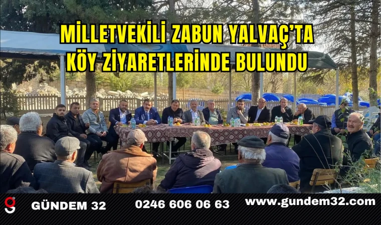Milletvekili Zabun Yalvaç’ta Köy Ziyaretlerinde Bulundu