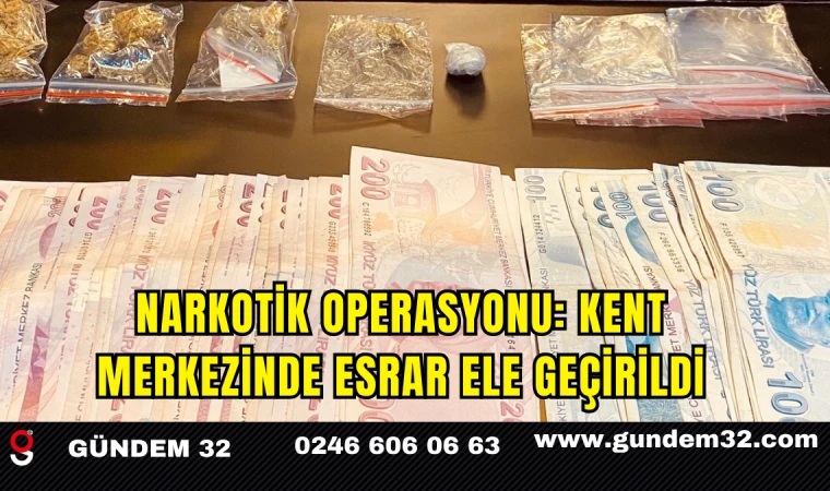 Narkotik Operasyonu: Kent Merkezinde Esrar Ele Geçirildi